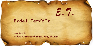 Erdei Teréz névjegykártya